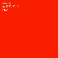 #FA1E01 - Red Color Image