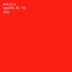 #FA1E13 - Red Color Image