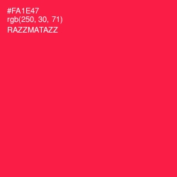 #FA1E47 - Razzmatazz Color Image