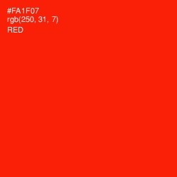 #FA1F07 - Red Color Image