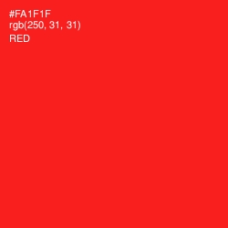 #FA1F1F - Red Color Image