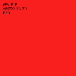 #FA1F1F - Red Color Image