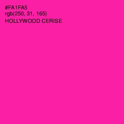 #FA1FA5 - Hollywood Cerise Color Image