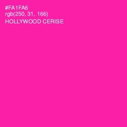 #FA1FA6 - Hollywood Cerise Color Image