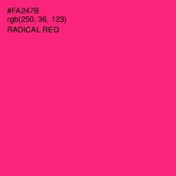 #FA247B - Radical Red Color Image