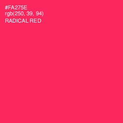 #FA275E - Radical Red Color Image