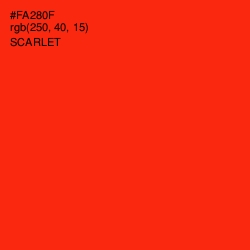 #FA280F - Scarlet Color Image