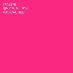 #FA287E - Radical Red Color Image