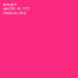 #FA287F - Radical Red Color Image