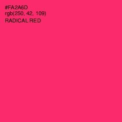 #FA2A6D - Radical Red Color Image