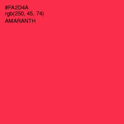 #FA2D4A - Amaranth Color Image