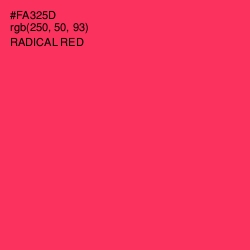 #FA325D - Radical Red Color Image