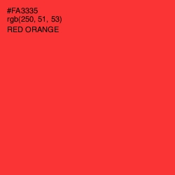 #FA3335 - Red Orange Color Image