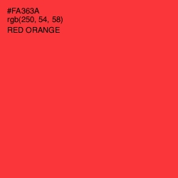 #FA363A - Red Orange Color Image