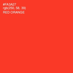 #FA3A27 - Red Orange Color Image