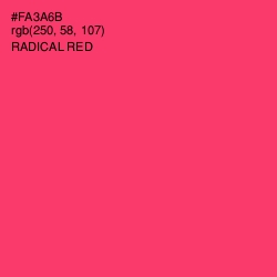 #FA3A6B - Radical Red Color Image