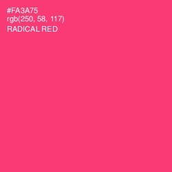 #FA3A75 - Radical Red Color Image