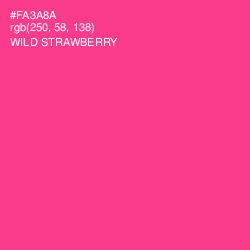 #FA3A8A - Wild Strawberry Color Image