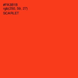 #FA3B1B - Scarlet Color Image