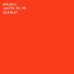 #FA3B1C - Scarlet Color Image