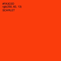 #FA3C0D - Scarlet Color Image