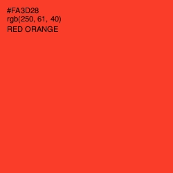 #FA3D28 - Red Orange Color Image