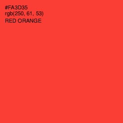 #FA3D35 - Red Orange Color Image