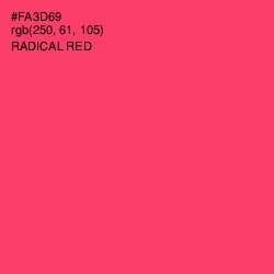 #FA3D69 - Radical Red Color Image