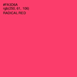 #FA3D6A - Radical Red Color Image