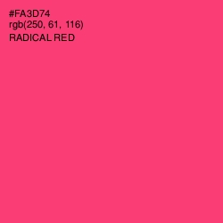 #FA3D74 - Radical Red Color Image