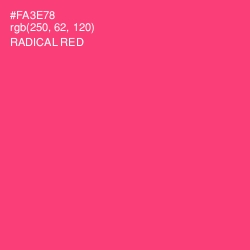 #FA3E78 - Radical Red Color Image