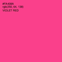 #FA408A - Violet Red Color Image