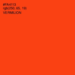 #FA4113 - Vermilion Color Image