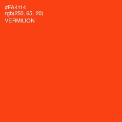 #FA4114 - Vermilion Color Image