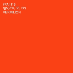 #FA4116 - Vermilion Color Image