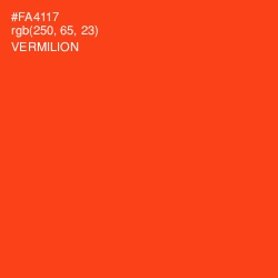 #FA4117 - Vermilion Color Image