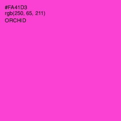 #FA41D3 - Orchid Color Image