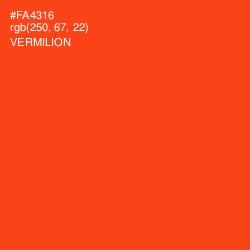 #FA4316 - Vermilion Color Image