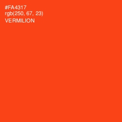 #FA4317 - Vermilion Color Image
