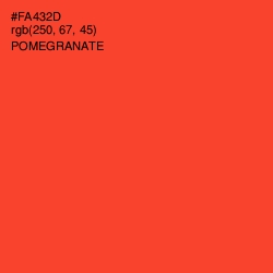 #FA432D - Pomegranate Color Image