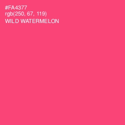 #FA4377 - Wild Watermelon Color Image