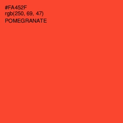 #FA452F - Pomegranate Color Image
