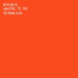 #FA4B1E - Vermilion Color Image