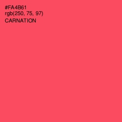 #FA4B61 - Carnation Color Image