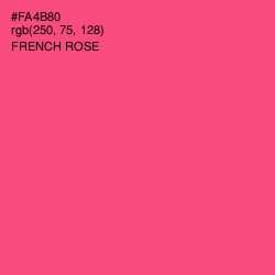 #FA4B80 - French Rose Color Image