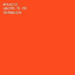 #FA4C1D - Vermilion Color Image