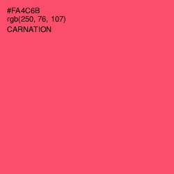 #FA4C6B - Carnation Color Image
