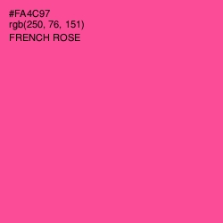 #FA4C97 - French Rose Color Image