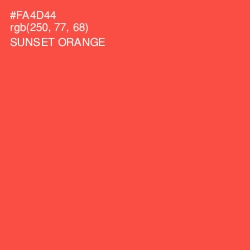 #FA4D44 - Sunset Orange Color Image