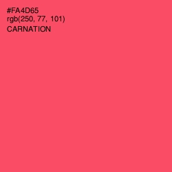 #FA4D65 - Carnation Color Image